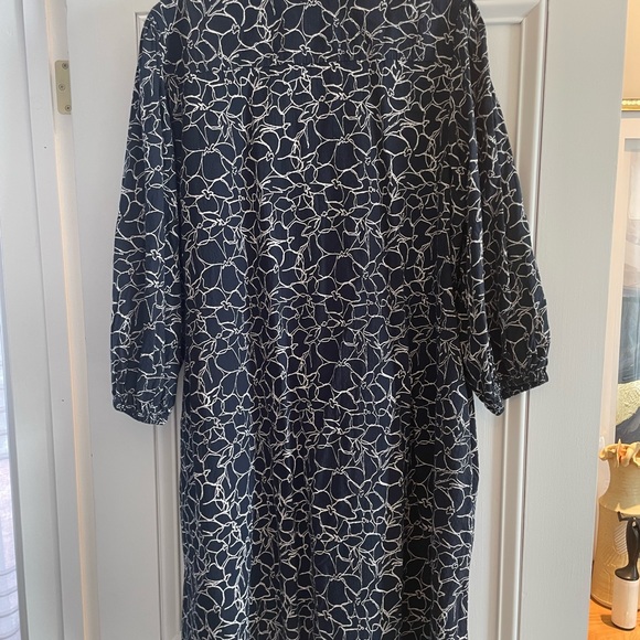 Simons Contemporary Navy and White Patterned Dress - Picture 2 of 5